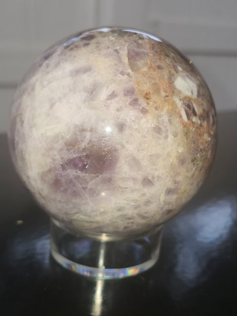 Chevron amethyst sphere! 1.4 pounds, 76mm, 2.9 inches