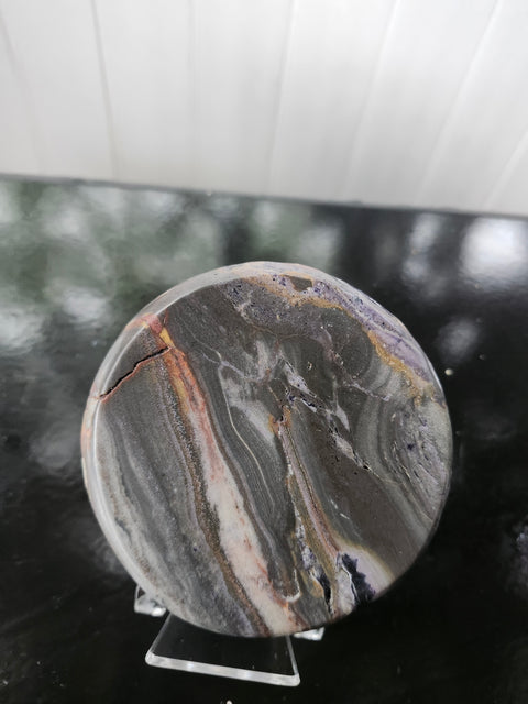 1 pound, 4.25 inch green jasper bowl