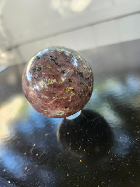 56.2mm, 2.21 inch 9.2 ounce Sunstone sphere