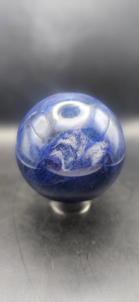 Blueberry quartz sphere! 78.5mm, 3 inches 1.4 pounds