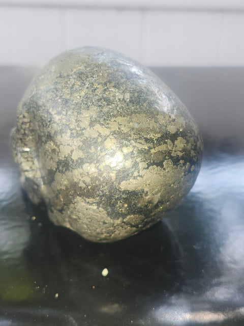 Pyrite skull! 1.7 pounds, 3.6 inches long, 3 tall, 2.2 wide