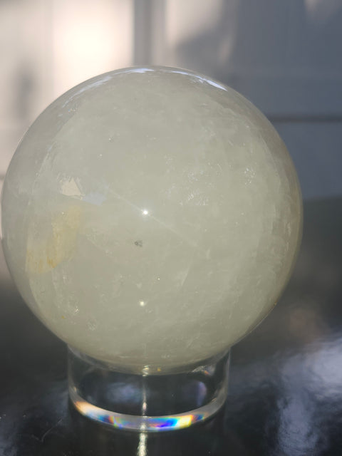Clear quartz sphere! 1.7 pounds, 77mm, 3 inches