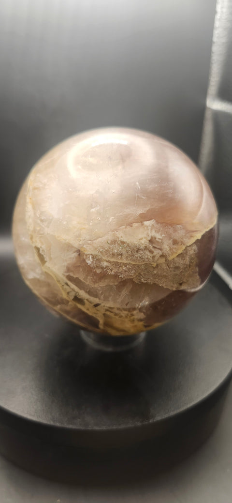 Smoky quartz sphere! 82mm, 3.23 inches, 2 pounds!