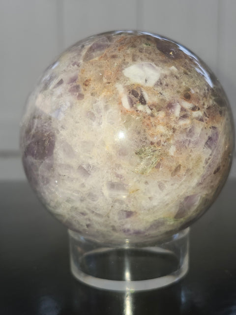 Chevron amethyst sphere! 1.4 pounds, 76mm, 2.9 inches