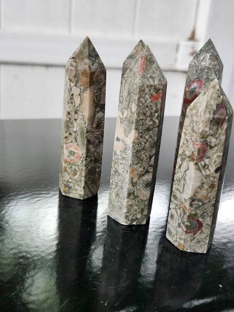 Crinoid fossil tower