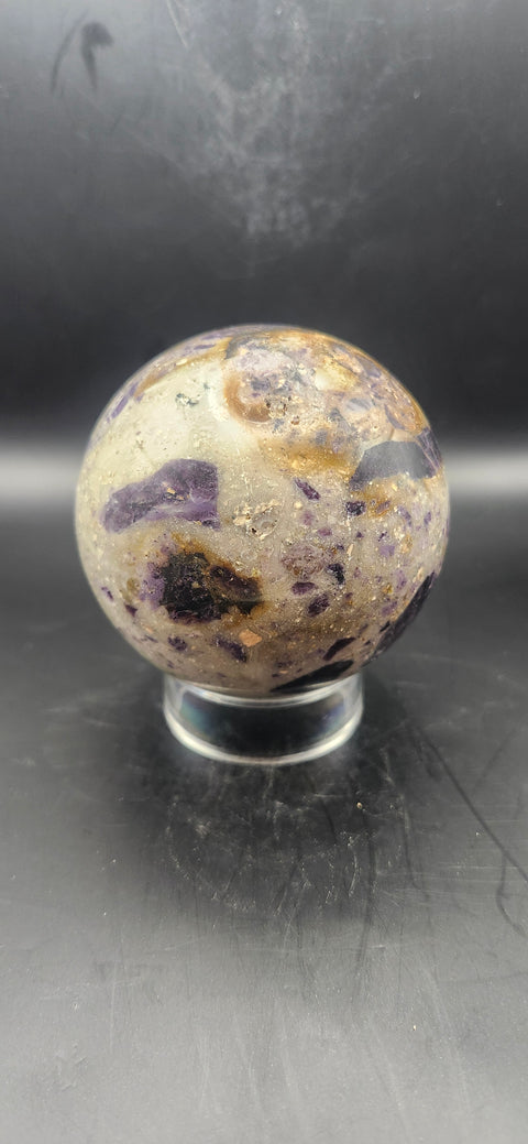 Purple opalized florite. 74.2mm, 2.92 inches, 1.5 pounds!