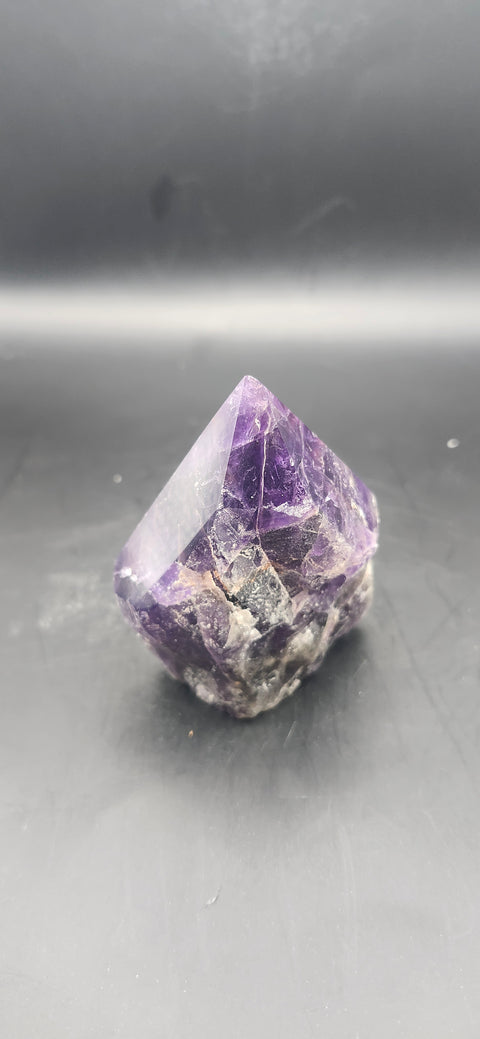 Dark amethyst polished top point! 3.8 ounces!