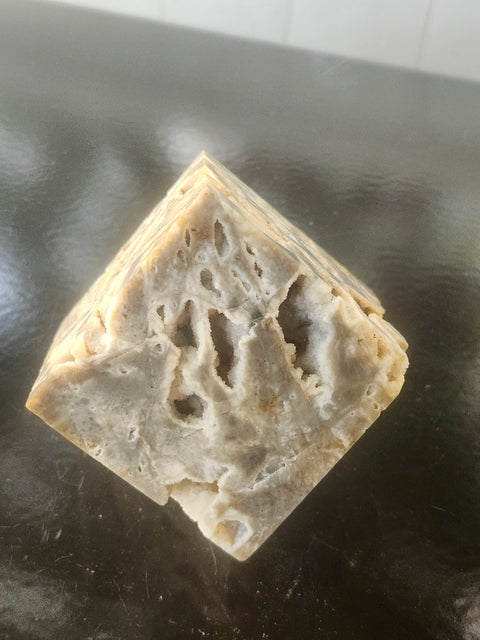 Druzy agate balancing cube! 1 pound, 2.8 by 2.7 inches
