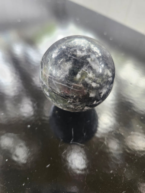 55.5mm, 2.18 inch, 8.5 ounce Serpentine sphere