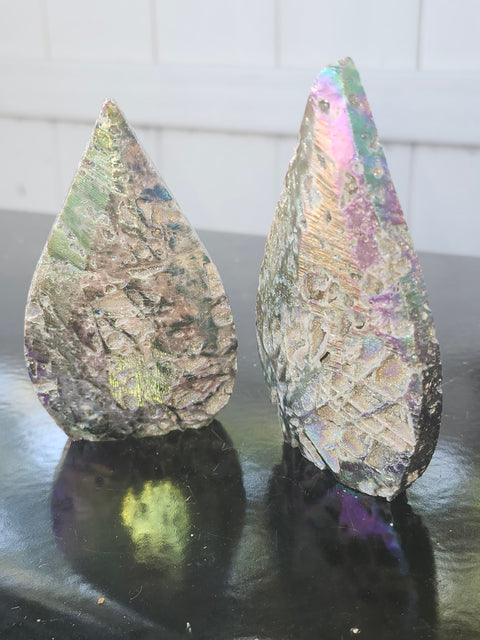 Druzy aura quartz tear tower! 3.4 inches, 3.4 ounces