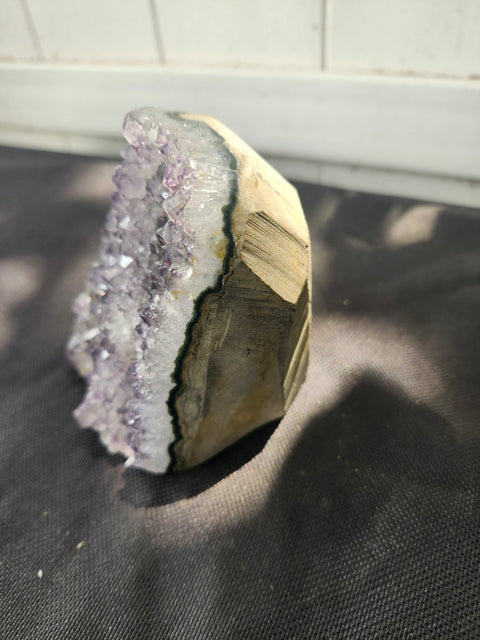1.4 pound, 3.5 inch tall amethyst geode free form