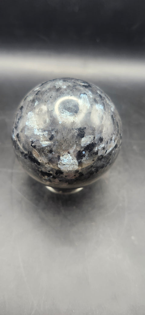 Larvikite sphere! 62.2mm, 2.4 inches, 13 ounces