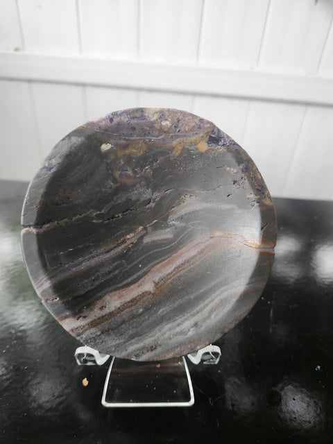 1 pound, 4.25 inch green jasper bowl