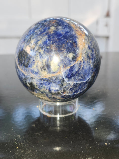 Sodalite sphere! 61mm, 2.4 inches, 11 ounces