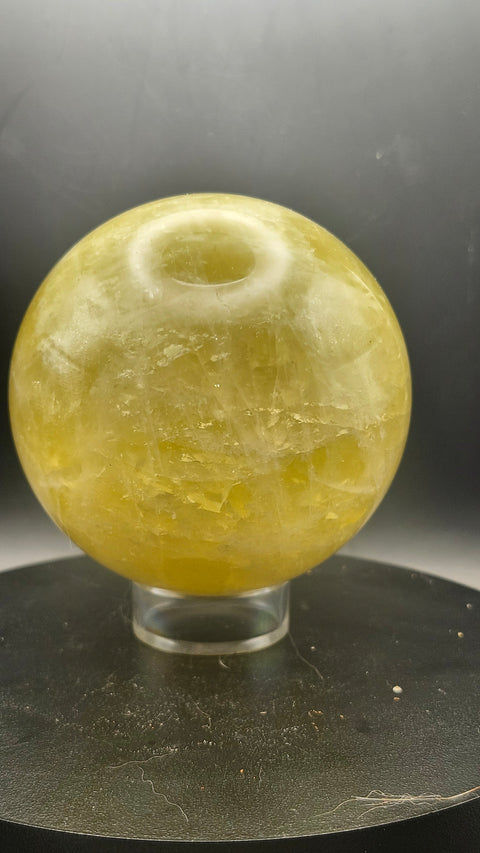 Citrine sphere 76.8mm, 3.02 inches, 1.5 pounds