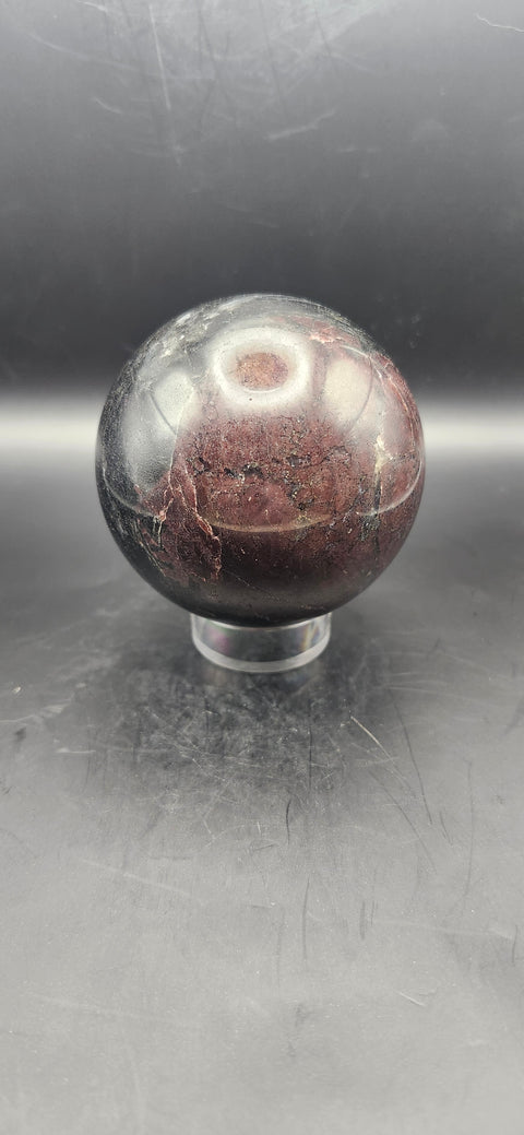 Afrvedsonite sphere. 65.3mm, 2.57 Inches, 1.1 pounds