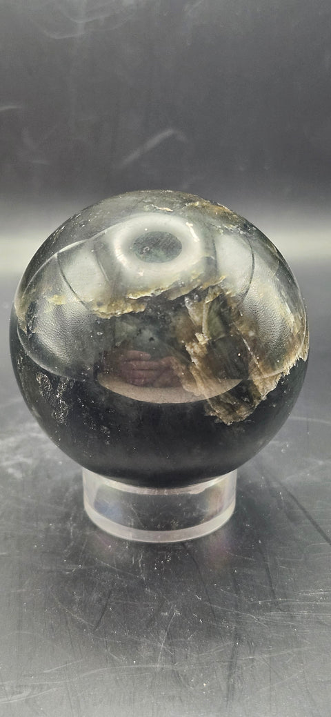 Labradorite sphere. 57.5mm, 2.26 inches, 9.4 ounces!