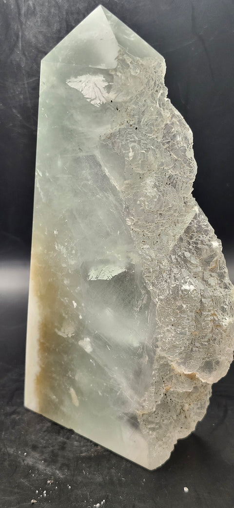Druzy florite free form tower! 1.7 pounds, 6 inches tall, 3 inches wide