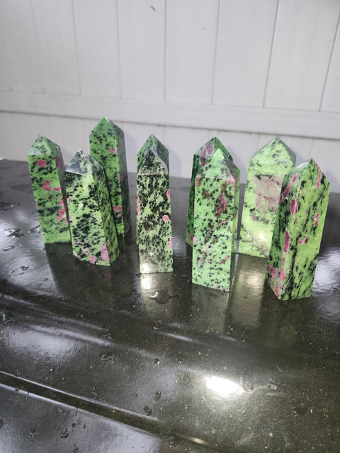 3.5 to 4 inch ruby in zoisite tower uv reactive