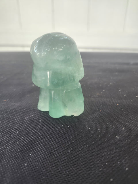 4 ounce, 2.75 inch green florite Darth vader carving star wars