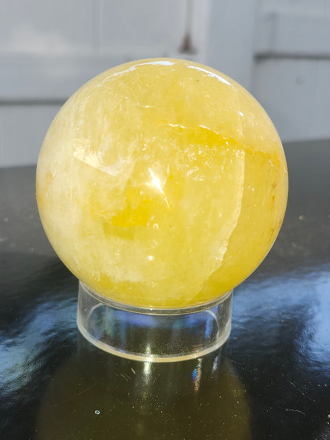 Citrine sphere! 15 ounces, 67mm, 2.6 inches