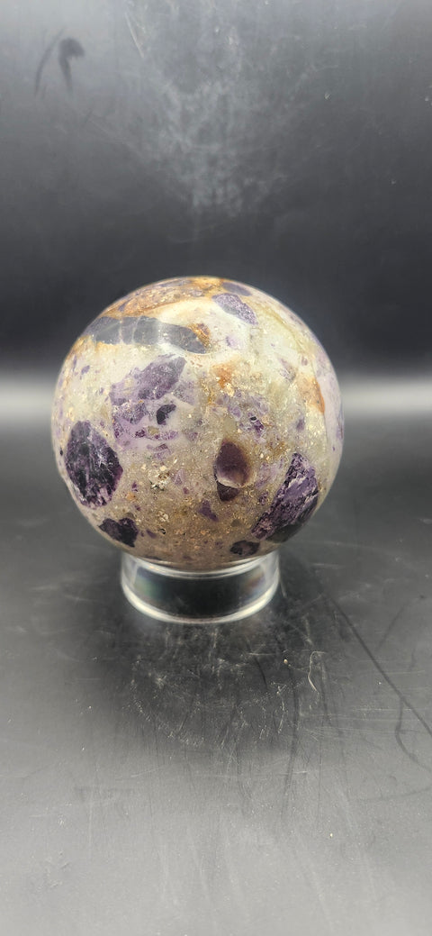 Purple opalized florite. 74.2mm, 2.92 inches, 1.5 pounds!