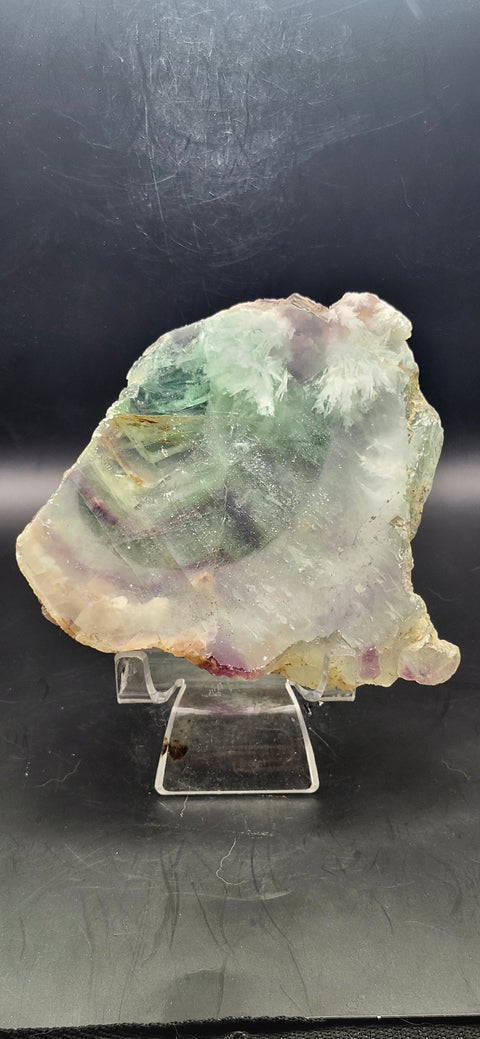 Snowflake florite slab! 14 ounces, 5 inches tall, 4.5 inches wide