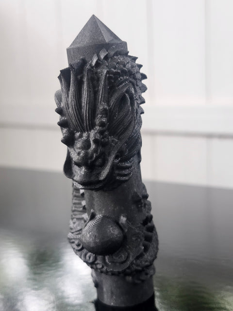 Shungite dragon tower! 2.7 ounces, 4.3 inches tall