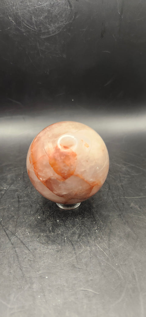 Fire quartz sphere! 5.7 ounces, 48.4mm, 1.9 inches