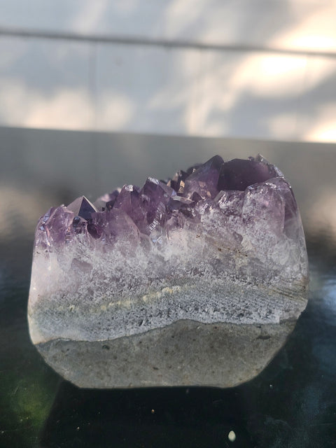 Amethyst cut base free form! 1.1 pound, 3.1 inches, 2.8 wide