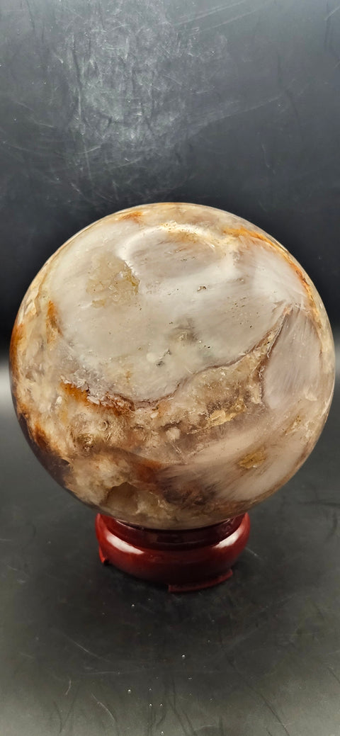 Massive druzy agate sphere! 4.1 pounds, 102.2mm, 4 inches