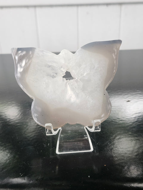 Druzy agate butterfly! 5 ounces, 4 inches wide, 3 inches tall
