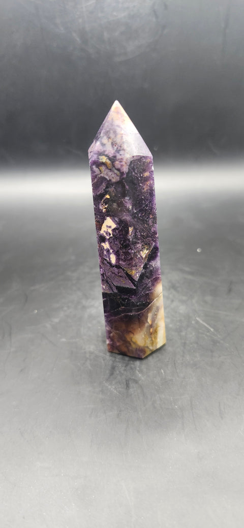 Purple opalized fluorite tower! 2.8 ounces, 3.5 inches