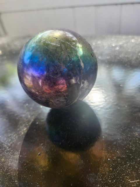62.9mm, 2.47 inch, 13.6 ounce aura quartz sphere