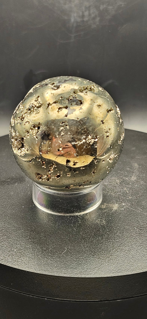 Pyrite sphere! 48.8mm, 1.92 inches, 9.3 ounces!