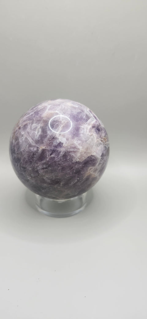 Dream amethyst sphere! 76mm, 3 inches, 1.6 pounds