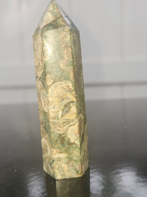 Rainforest rhyolite tower! 2.2 ounces, 3.1 inches
