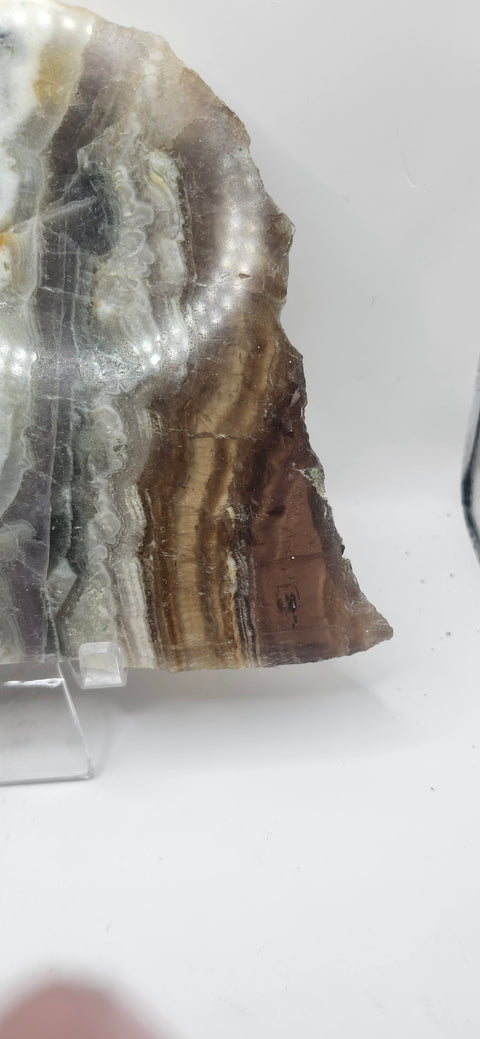 Multi color agate slab! 1.11 pounds, 6 inches by 5.8