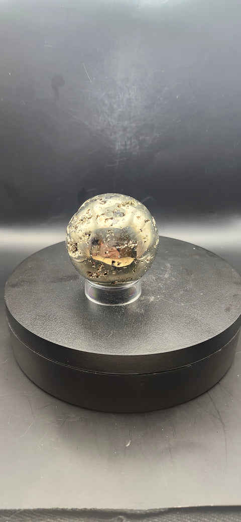 Pyrite sphere! 48.8mm, 1.92 inches, 9.3 ounces!