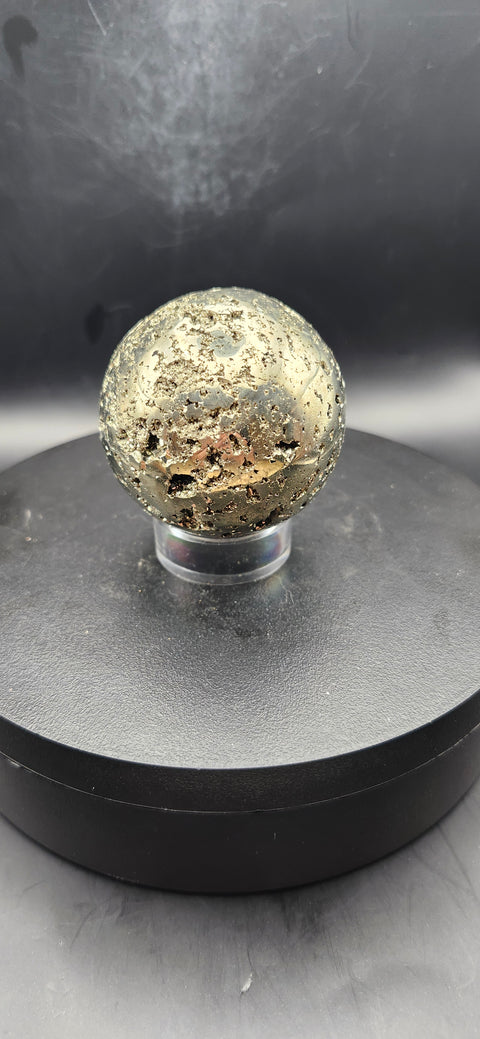 Pyrite sphere. 50.8mm, 2 inches, 9.5 ounces