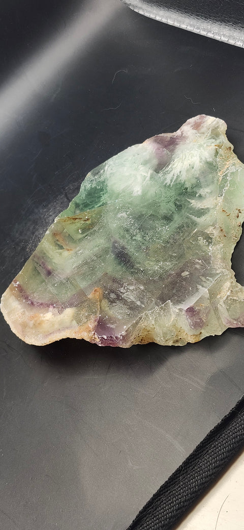 Snowflake florite slab! 14 ounces, 5 inches tall, 4.5 inches wide
