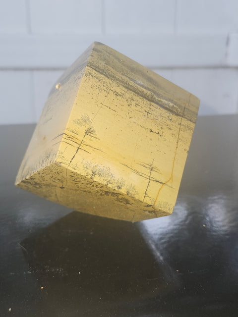 Dendritic jasper balancing cube! 1.5 pounds, 2.8 by 2.7 inch's
