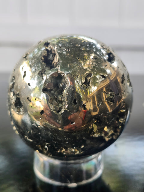 Pyrite sphere! 12 ounces, 58mm, 2.3 inches