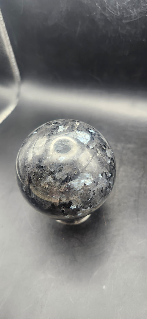 Larvikite sphere! 62.2mm, 2.4 inches, 13 ounces