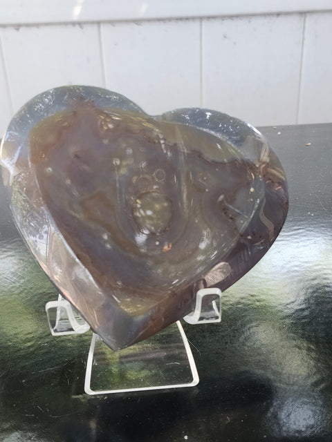 Agate heart! 12 ounces, 104.6mm wide, 4.12 inches