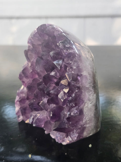 Amethyst cut base free form! 1.1 pound, 3.1 inches, 2.8 wide