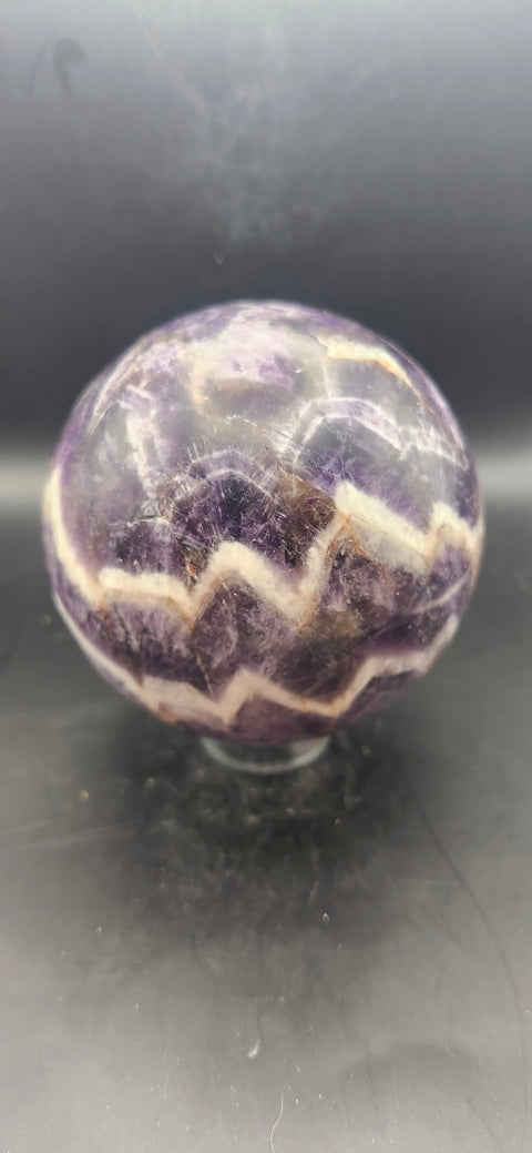 Dream amethyst sphere! 87.6mm, 3.44 inches, 2.2 pounds