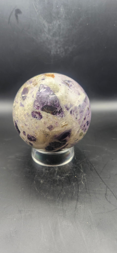 Purple opalized florite. 74.2mm, 2.92 inches, 1.5 pounds!