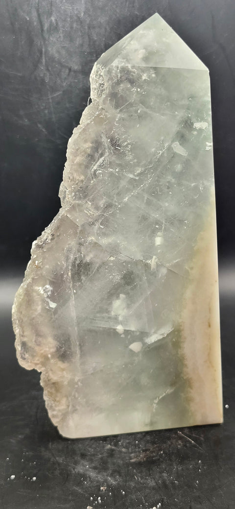 Druzy florite free form tower! 1.7 pounds, 6 inches tall, 3 inches wide