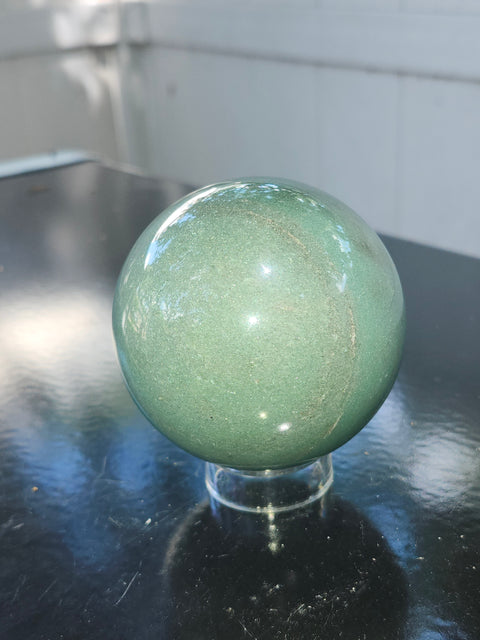 Green aventurine sphere! 15 ounces, 68mm, 2.68 inches